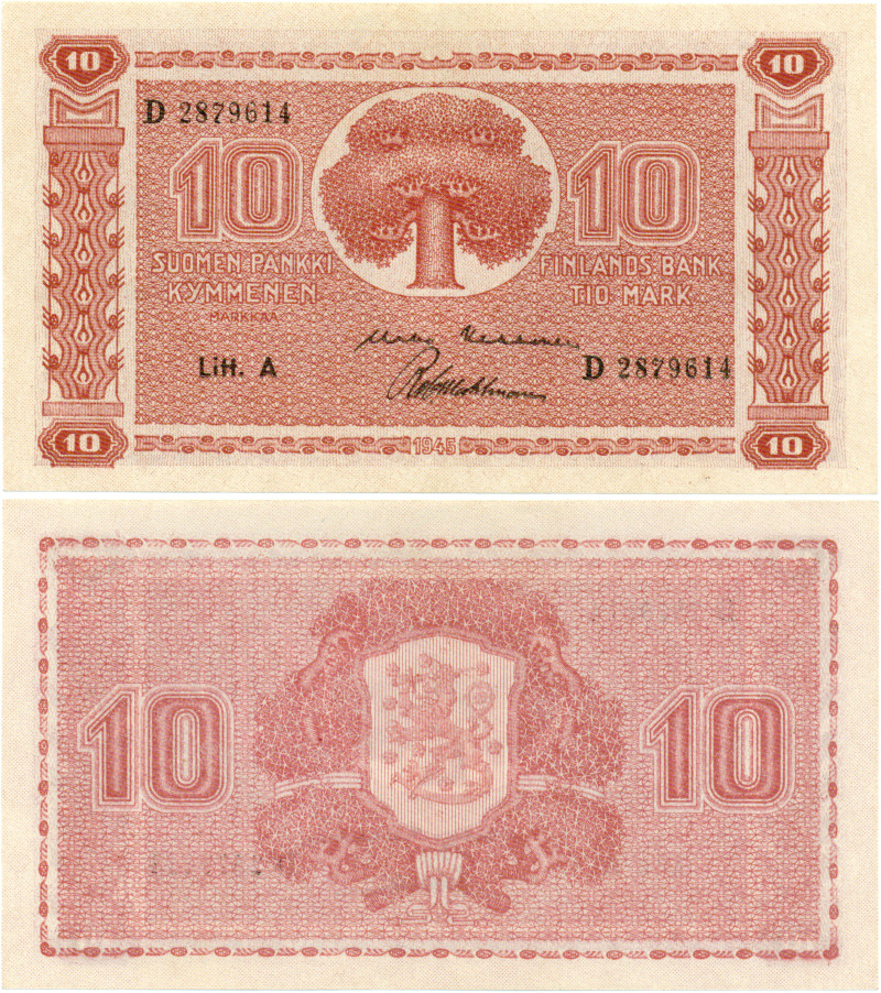 10 Markkaa 1945 Litt.A D2879614